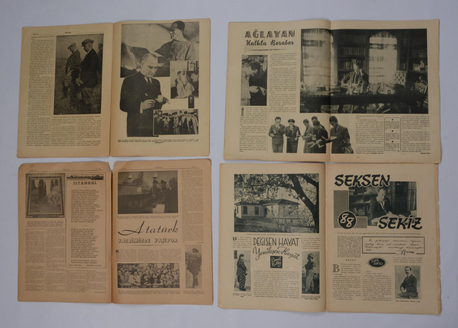 1930'LARDAN ATATÜRK KAPAKLI 4 ADET 7GÜN DERGİSİ 