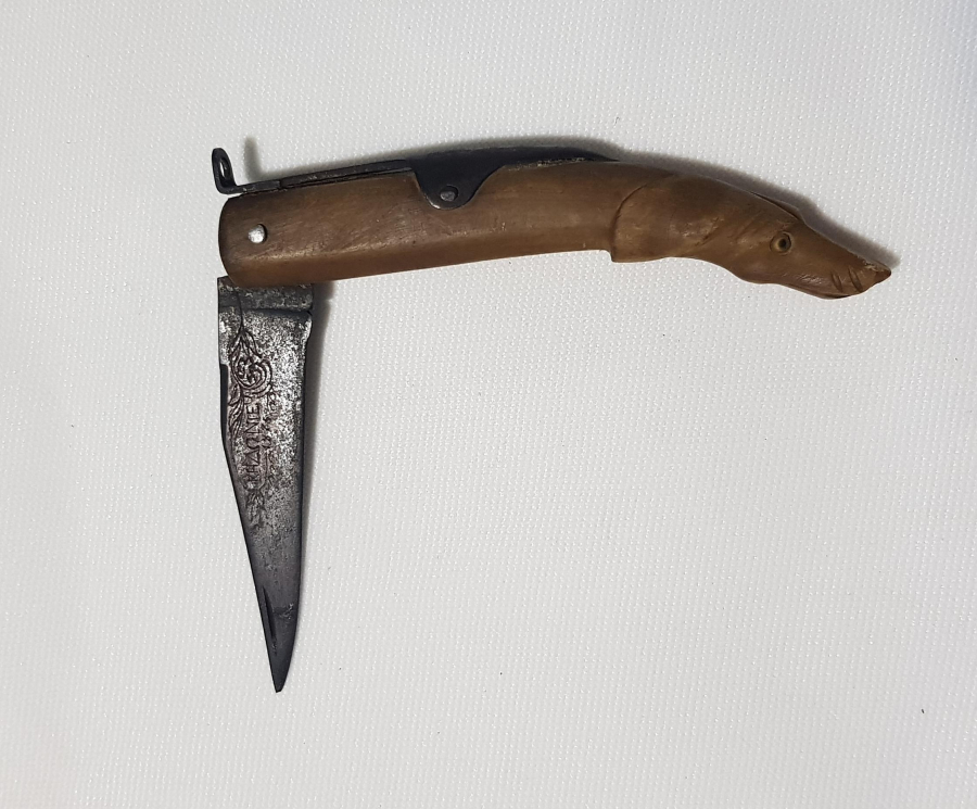 OSMANLI DÖNEMİ 1876 TARİHLİ RUMCA AYVALIK YAZILI NADİR ÇAKI