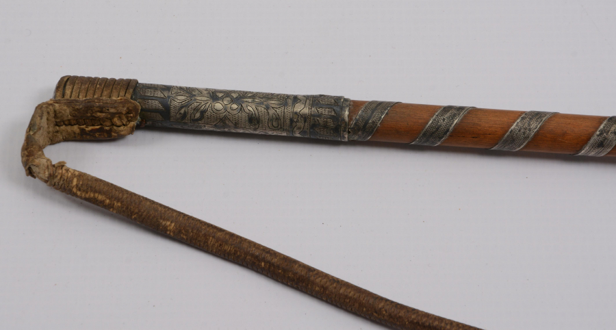 OSMANLI DÖNEMİ SAVATLI GÜMÜŞ SUBAY KIRBACI 