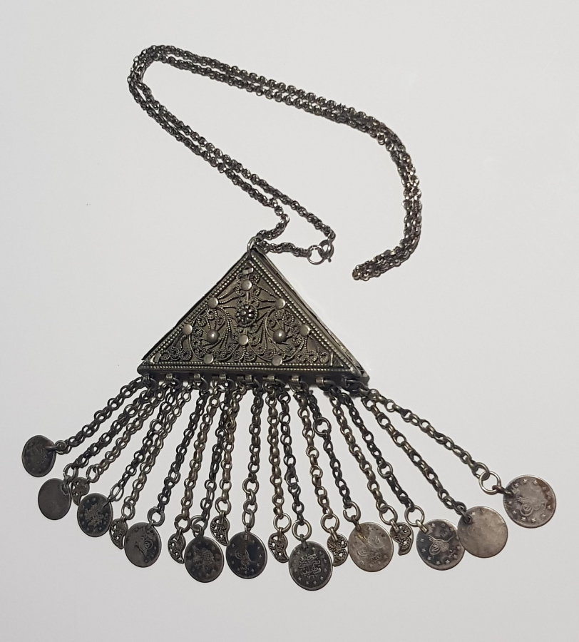 OSMANLI DÖNEMİ İÇİNDE DUASIYLA BİRLİKTE GÜMÜŞ HAMAYIL 