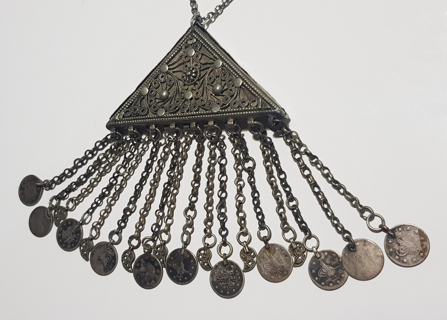 OSMANLI DÖNEMİ İÇİNDE DUASIYLA BİRLİKTE GÜMÜŞ HAMAYIL 