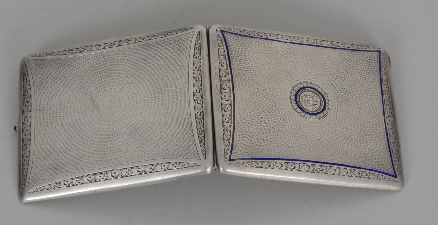 1900 BAŞLARI MİNELİ GÜMÜŞ İNGİLİZ SİGARA TABAKASI