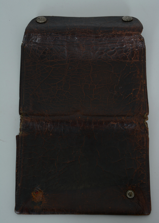 OSMANLI DÖNEMİ OSMANLICA DAMGALI SUBAY CÜZDANI