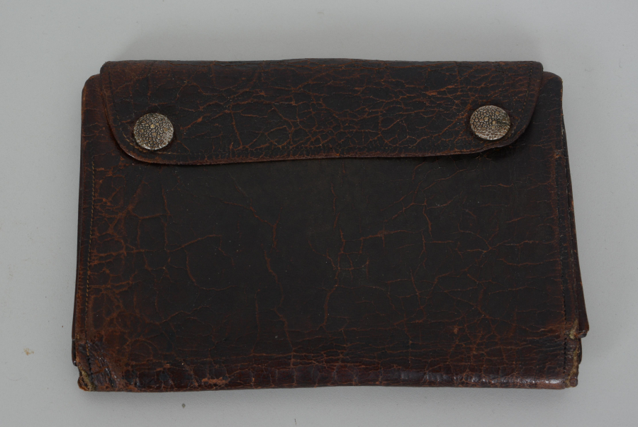 OSMANLI DÖNEMİ OSMANLICA DAMGALI SUBAY CÜZDANI