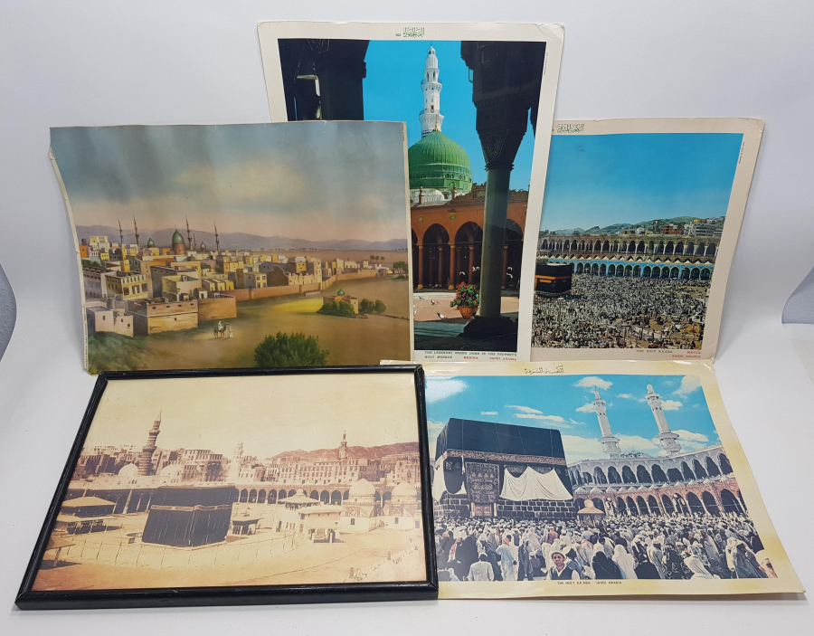 İSLAMİ KUTSAL YERLER TEMALI 5 ADET TABLO 