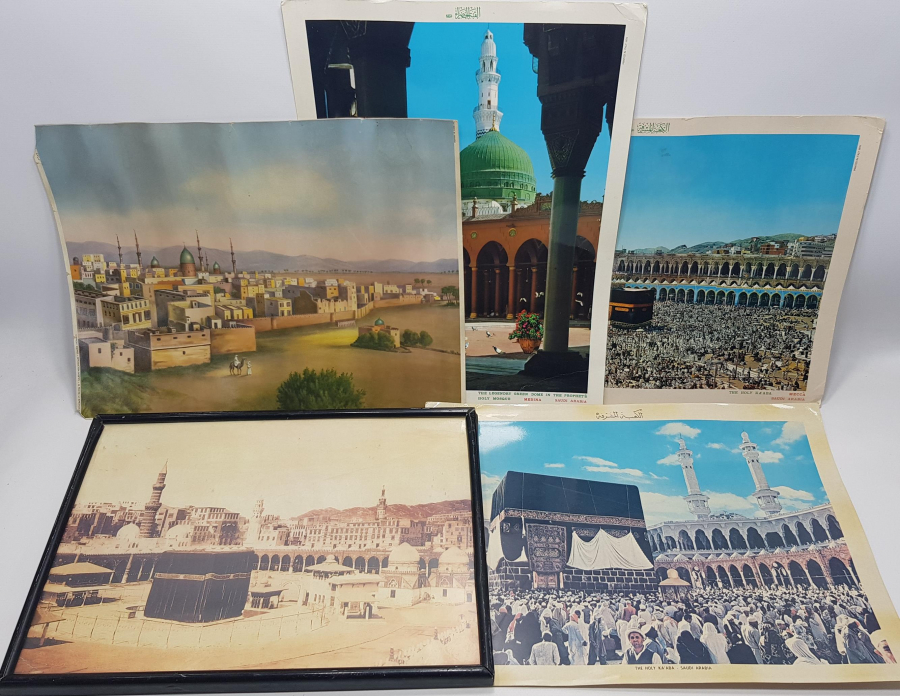 İSLAMİ KUTSAL YERLER TEMALI 5 ADET TABLO 