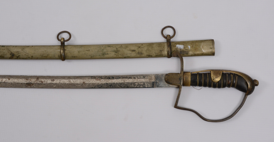 ÜZERİ GRAVÜRLÜ VE YAZILI OSMANLI SUBAY MERASİM KILICI 