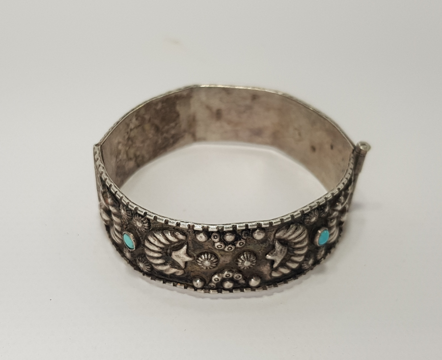 AY YILDIZLI GÜMÜŞ BİLEKLİK