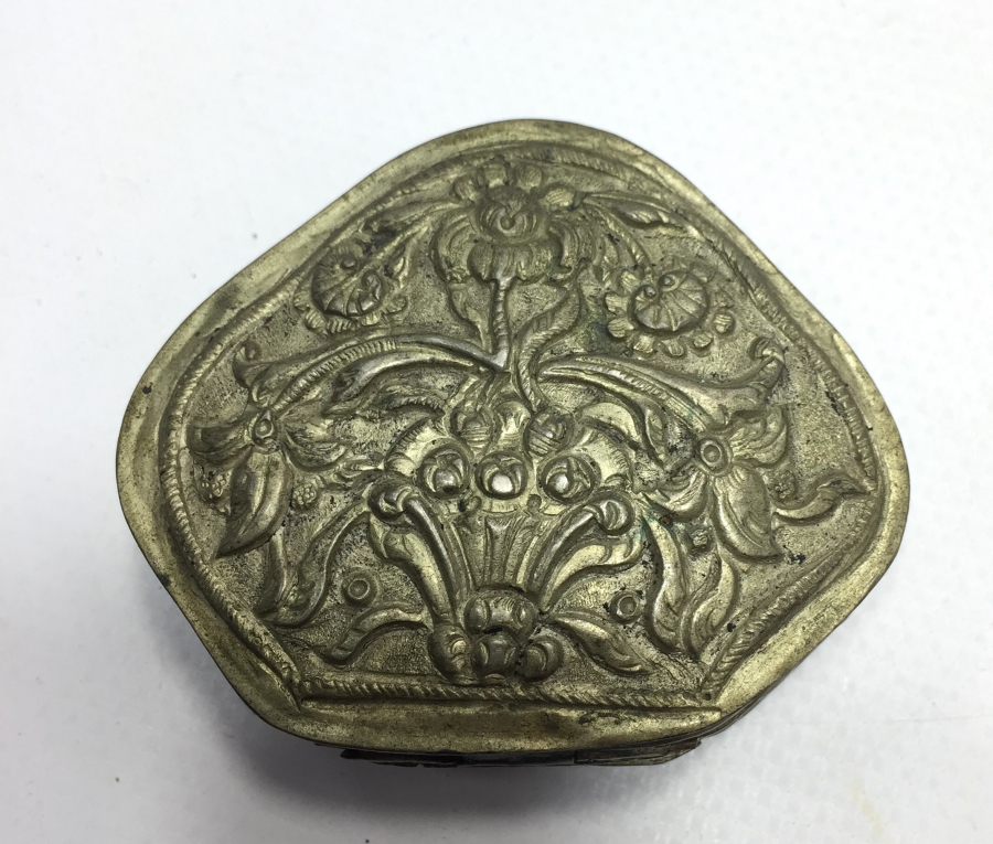 OSMANLI DÖNEMİ İÇİ TAŞ AYNALI ÇİFT TARAFLI ENFİYE KUTUSU