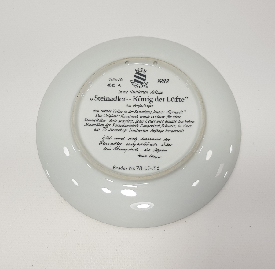 SANATÇI YAPIMI KAYA KARTALI RESİMLİ PORSELEN DUVAR TABAĞI 