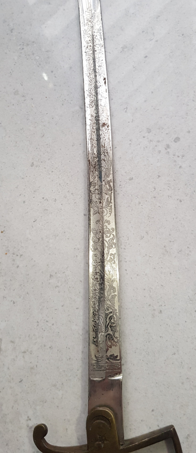 ÜZERİ GRAVÜRLÜ VE YAZILI OSMANLI SUBAY MERASİM KILICI 