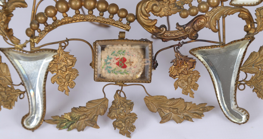 OSMANLI DÖNEMİ RUM İŞİ AYNALI GELİN MÜCEVHERLİĞİ