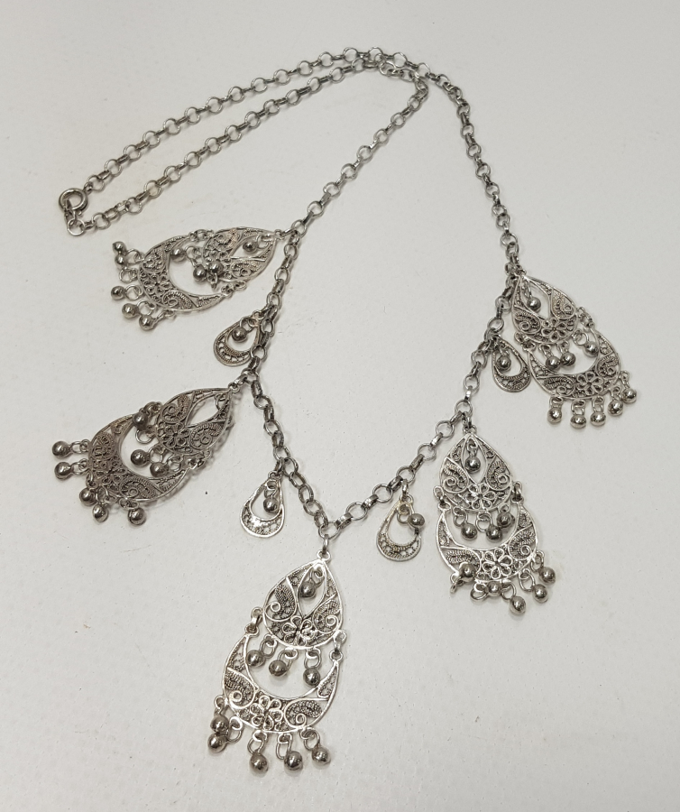 TELKARİ İŞÇİLİKLİ GÜMÜŞ GERDANLIK