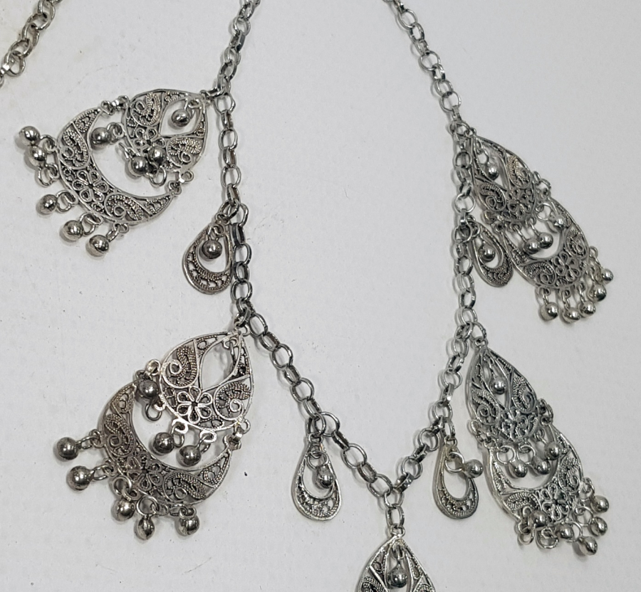 TELKARİ İŞÇİLİKLİ GÜMÜŞ GERDANLIK