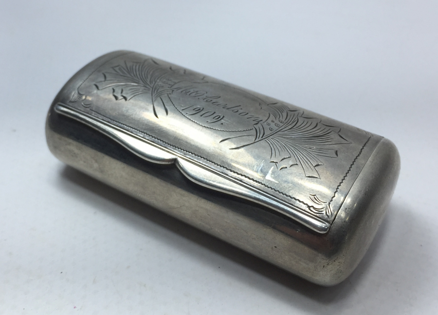 1909 TARİHLİ GÜMÜŞ İNGİLİZ TÜTÜN TABAKASI