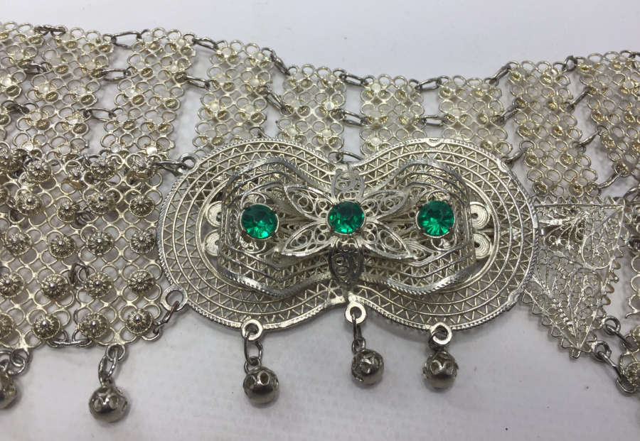 GÜVERSE İŞÇİLİKLİ GÜMÜŞ KAPLAMA KEMER