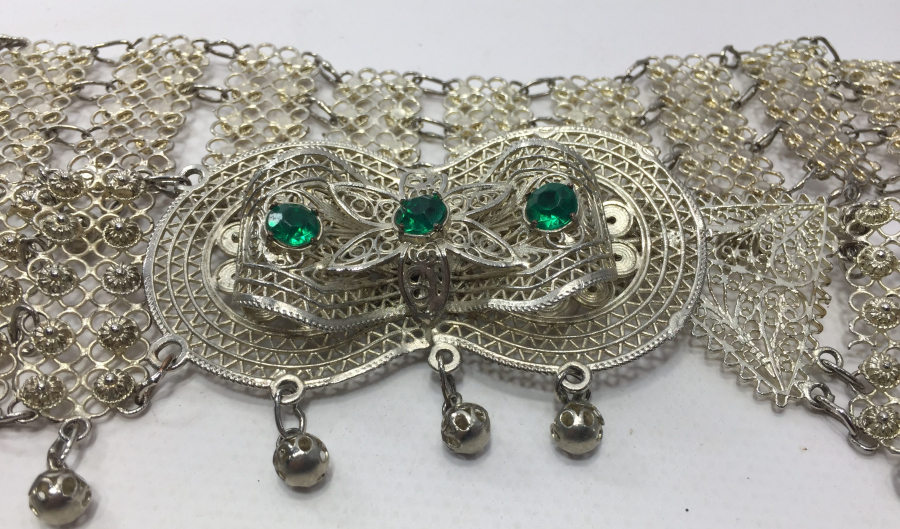 GÜVERSE İŞÇİLİKLİ GÜMÜŞ KAPLAMA KEMER