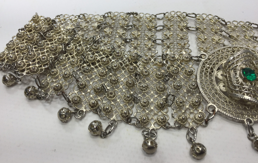 GÜVERSE İŞÇİLİKLİ GÜMÜŞ KAPLAMA KEMER