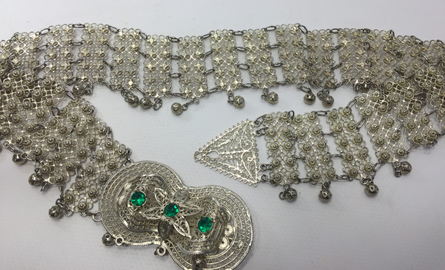 GÜVERSE İŞÇİLİKLİ GÜMÜŞ KAPLAMA KEMER