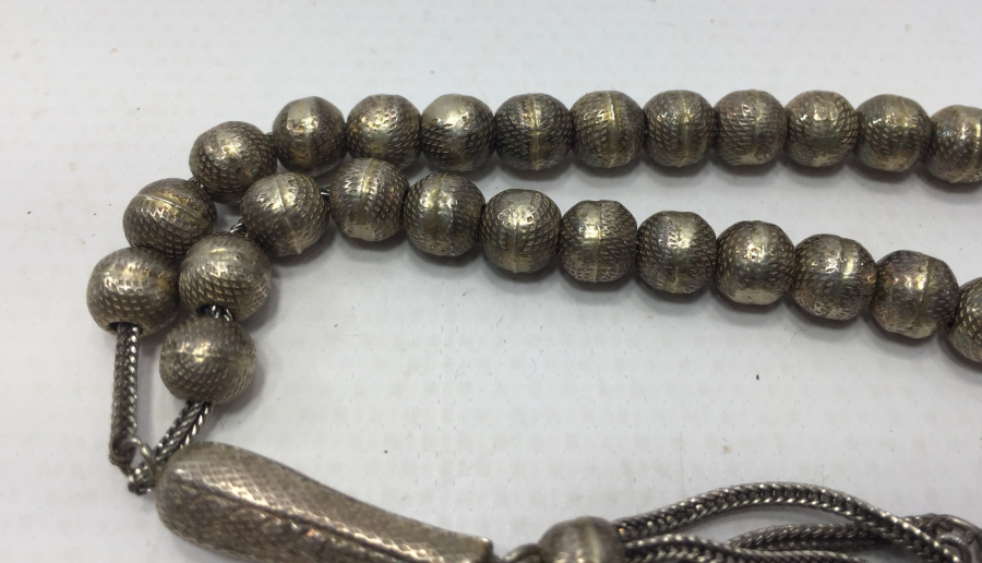 İŞLEMELİ GÜMÜŞ TESBİH