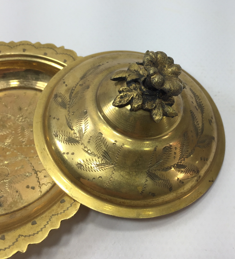 OSMANLI DÖNEMİ ALTIN KAPLAMA İFTARİYELİK - HURMALIK