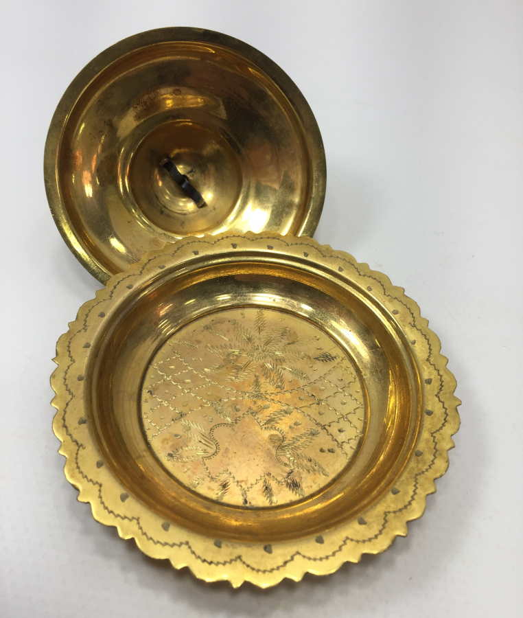 OSMANLI DÖNEMİ ALTIN KAPLAMA İFTARİYELİK - HURMALIK