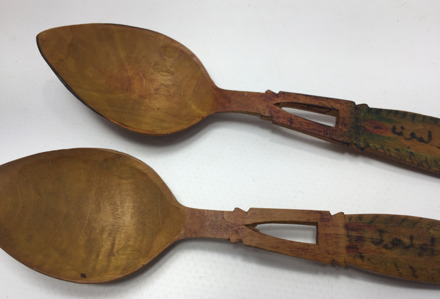 ÜZERİNDE OSMANLICA AFİYET OLSUN EFENDİM YAZILI OSMANLI DÖNEMİ 2 ADET KAŞIK