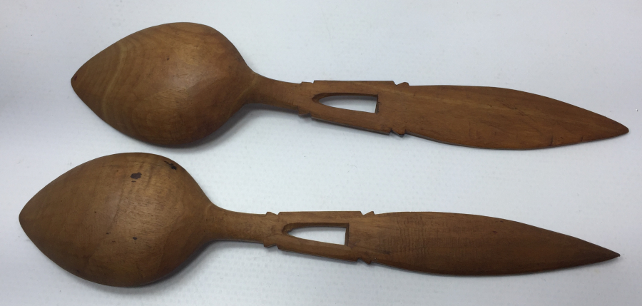 ÜZERİNDE OSMANLICA AFİYET OLSUN EFENDİM YAZILI OSMANLI DÖNEMİ 2 ADET KAŞIK