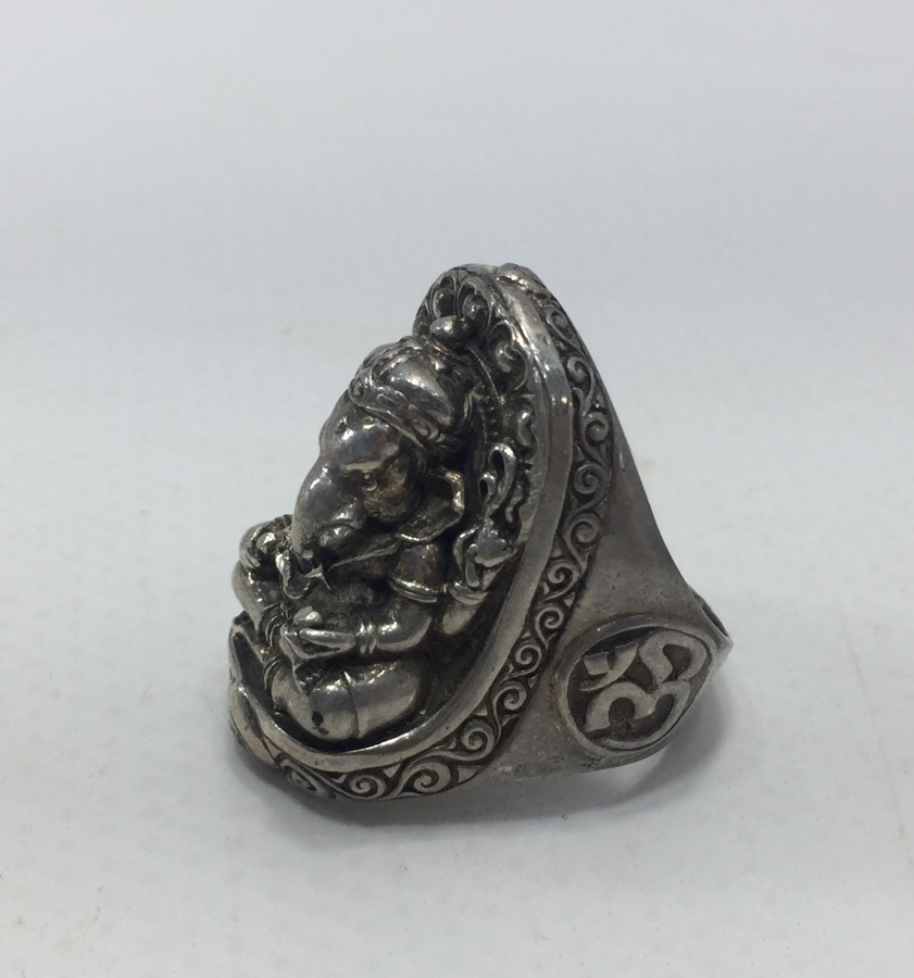 KALLAVİ BOY UZAKDOĞU ÖZEL YAPIM GÜMÜŞ YÜZÜK