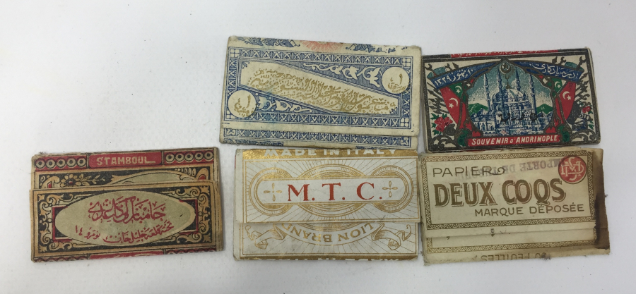 OSMANLI DÖNEMİ 5 ADET SİGARA KAĞIDI