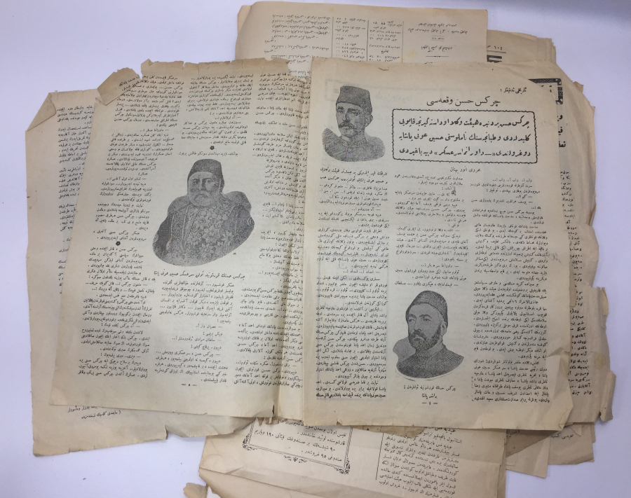 OSMANLI DÖNEMİ GAZETE PARÇALARI LOTU