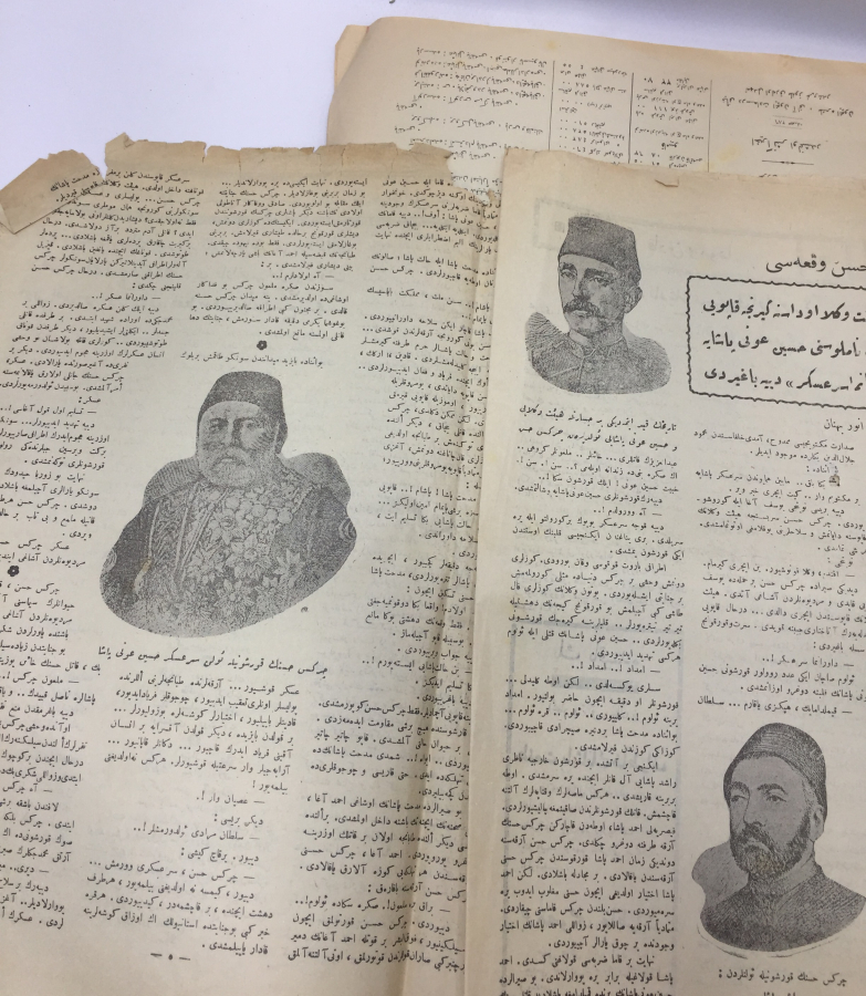 osmanli donemi gazete parcalari lotu