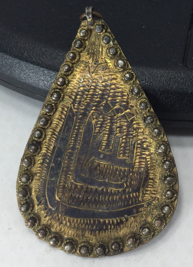 OSMANLI DÖNEMİ KALEM İŞÇİLİKLİ GÜMÜŞ ARMUDİ KOLYE