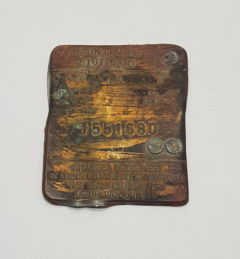 1966 İSTANBUL BELEDİYESİ KURU KÖRÜKLÜ HAVAGAZI SAYACI ETİKETİ 