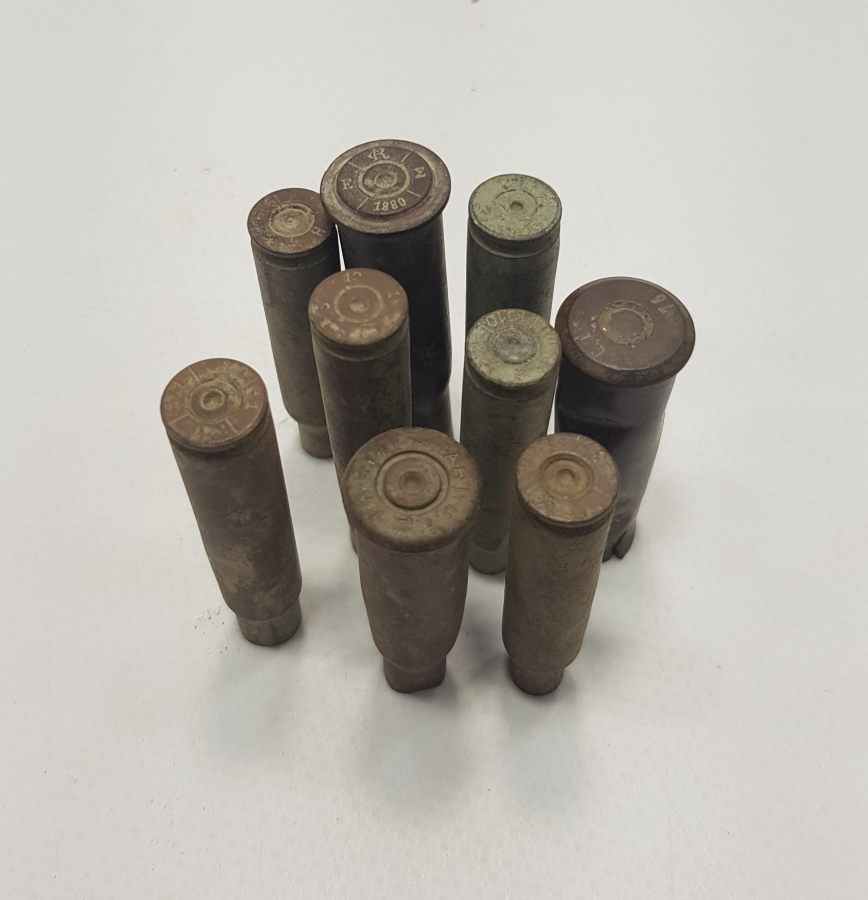 1. DÜNYA SAVAŞI 9 ADET BOŞ MERMİ KOVANI