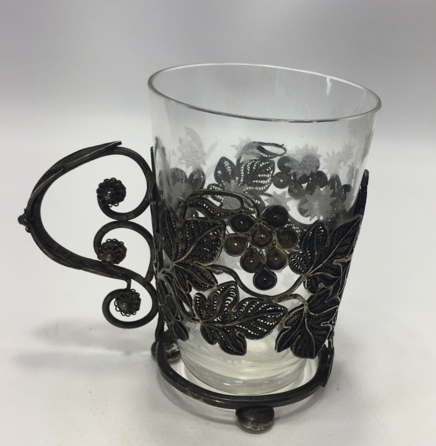 OSMANLI DÖNEMİ ÜZERİ AFİYET OLSUN EFENDİM YAZILI GÜMÜŞ BARDAK ISTAKASI VE BARDAK TAKIMI