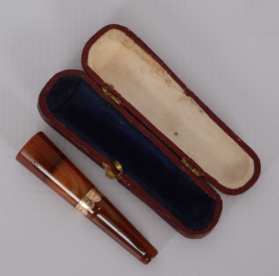 1900'LERDEN KUTUSUNDA ALTIN SARMALI AKİK AĞIZLIK 