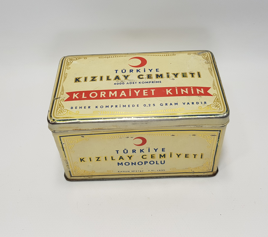 1935 TARİHLİ KIZILAY KİNİN KUTUSU 