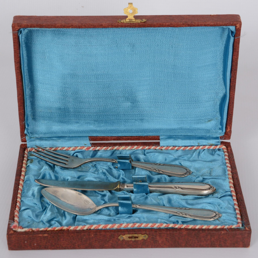 800 AYAR GÜMÜŞ ÇATAL KAŞIK BIÇAK TAKIMI - SEYAHAT SETİ 