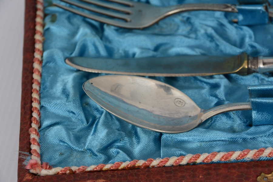 800 AYAR GÜMÜŞ ÇATAL KAŞIK BIÇAK TAKIMI - SEYAHAT SETİ 