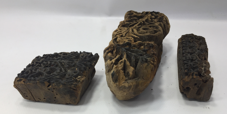 OSMANLI DÖNEMİ 3 ADET TOKAT İŞİ AHŞAP BASKI KALIBI