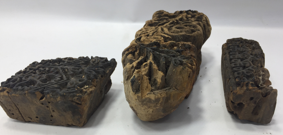 OSMANLI DÖNEMİ 3 ADET TOKAT İŞİ AHŞAP BASKI KALIBI