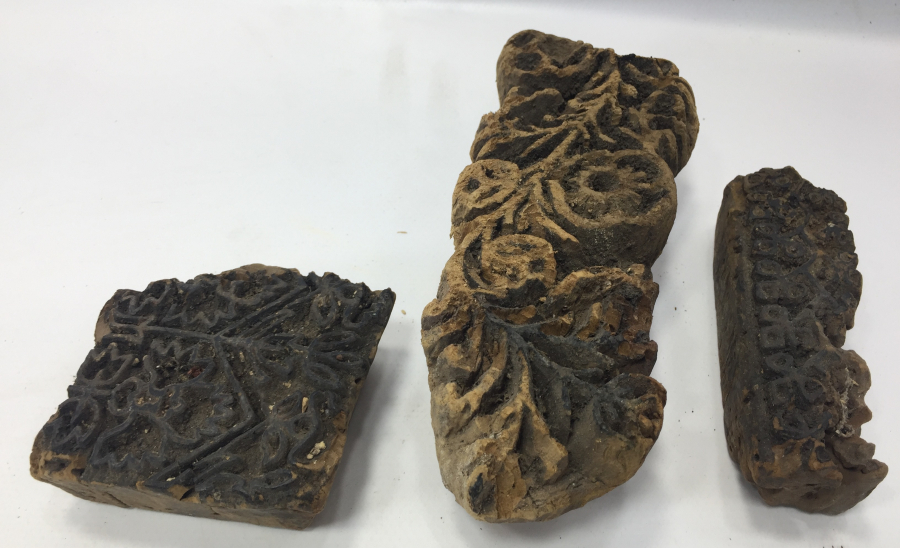 OSMANLI DÖNEMİ 3 ADET TOKAT İŞİ AHŞAP BASKI KALIBI