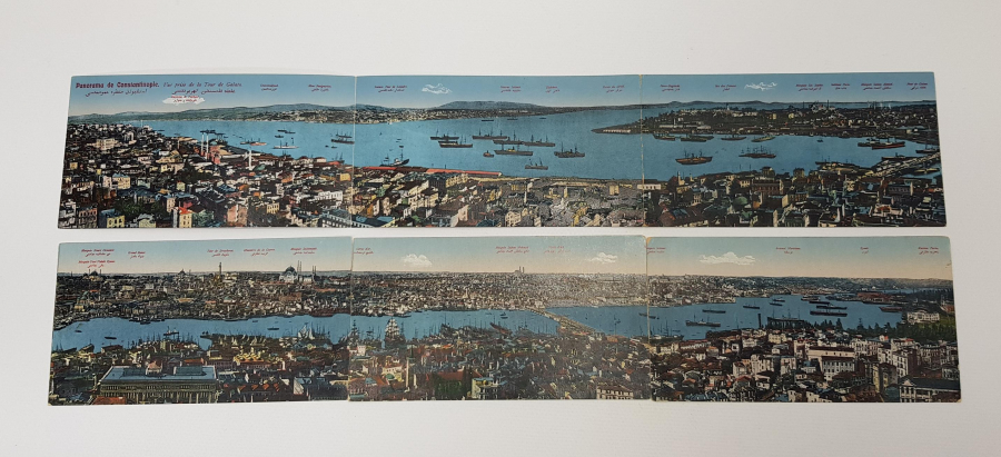 OSMANLI DÖNEMİ 6 ADET PANORAMİK İSTANBUL KARTPOSTALI