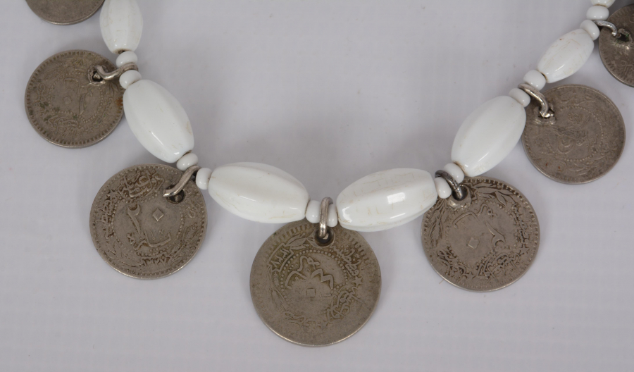 OSMANLI PARALARLA SÜSLÜ OPAL GERDANLIK 