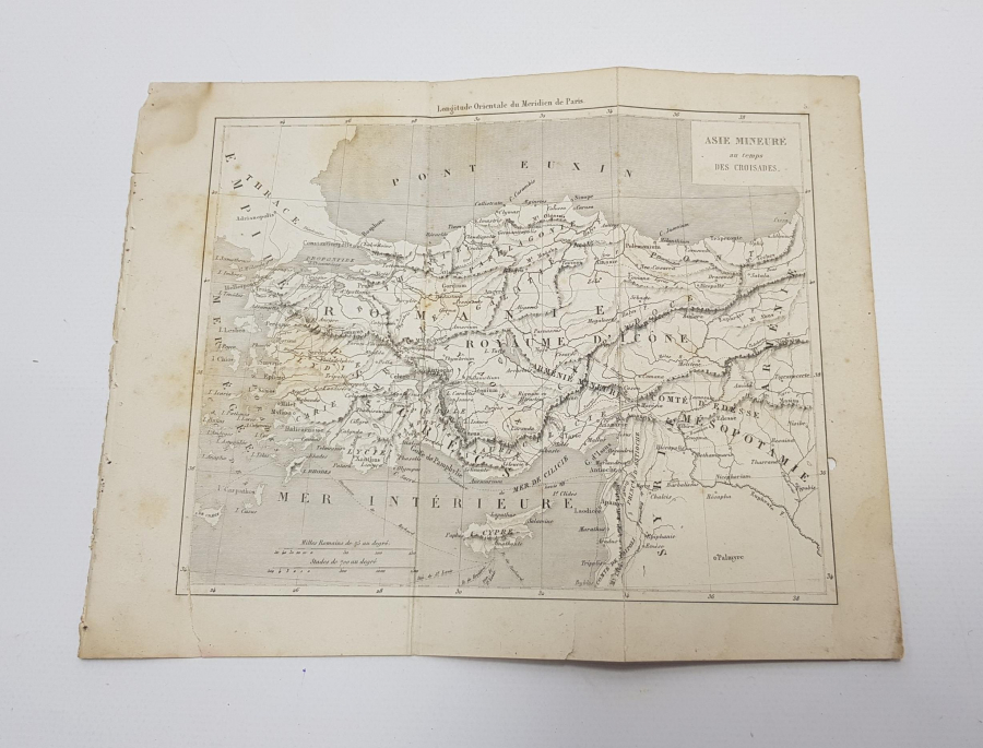 ANADOLU HARİTA GRAVÜR: ASIE MINEUR DES CROISADES