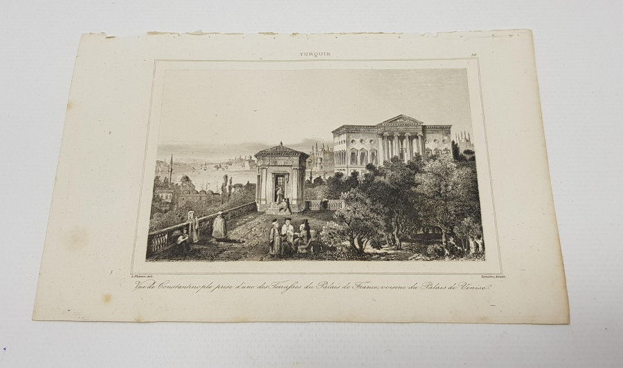 CONSTANTINOPLE GRAVÜR: FRANSIZ, CENEVİZ VE VENEDİK BÜYÜKELÇİLİKLERİ 
