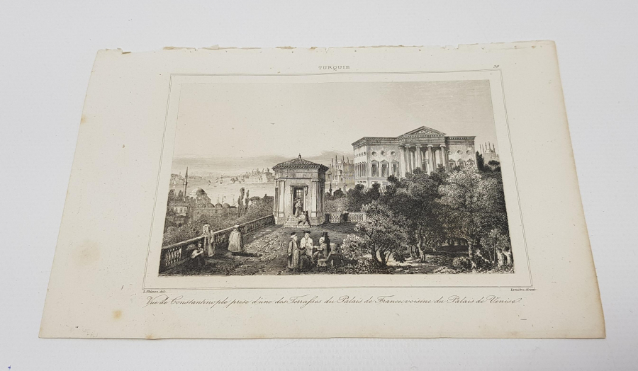CONSTANTINOPLE GRAVÜR: FRANSIZ, CENEVİZ VE VENEDİK BÜYÜKELÇİLİKLERİ 