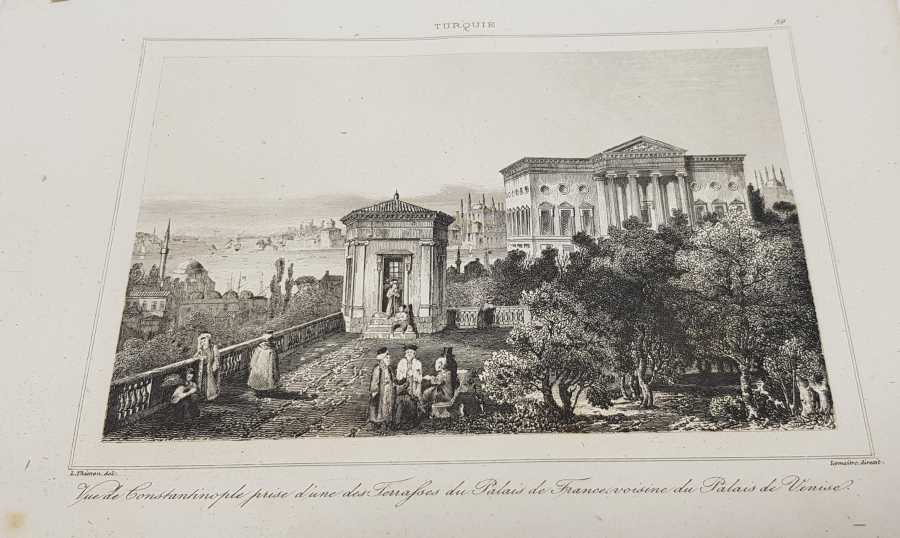 CONSTANTINOPLE GRAVÜR: FRANSIZ, CENEVİZ VE VENEDİK BÜYÜKELÇİLİKLERİ 