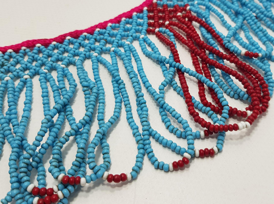 OSMANLI DÖNEMİ BALIKESİR YÖRESİ YÖRÜK TÜRKMEN BONCUK İŞİ ALINLIK